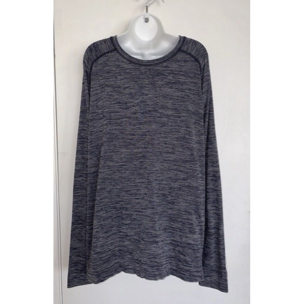 Lululemon Metal Vent Tech Long Sleeve Shirt Men's XL Heathered Navy Space Dye